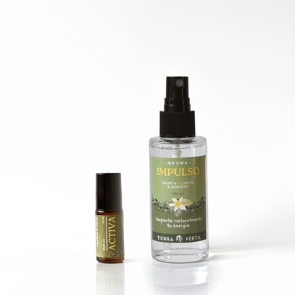 Set de aromaterapia energizante con aceites esenciales para activar el día, mejorar el foco y reducir la fatiga mental.