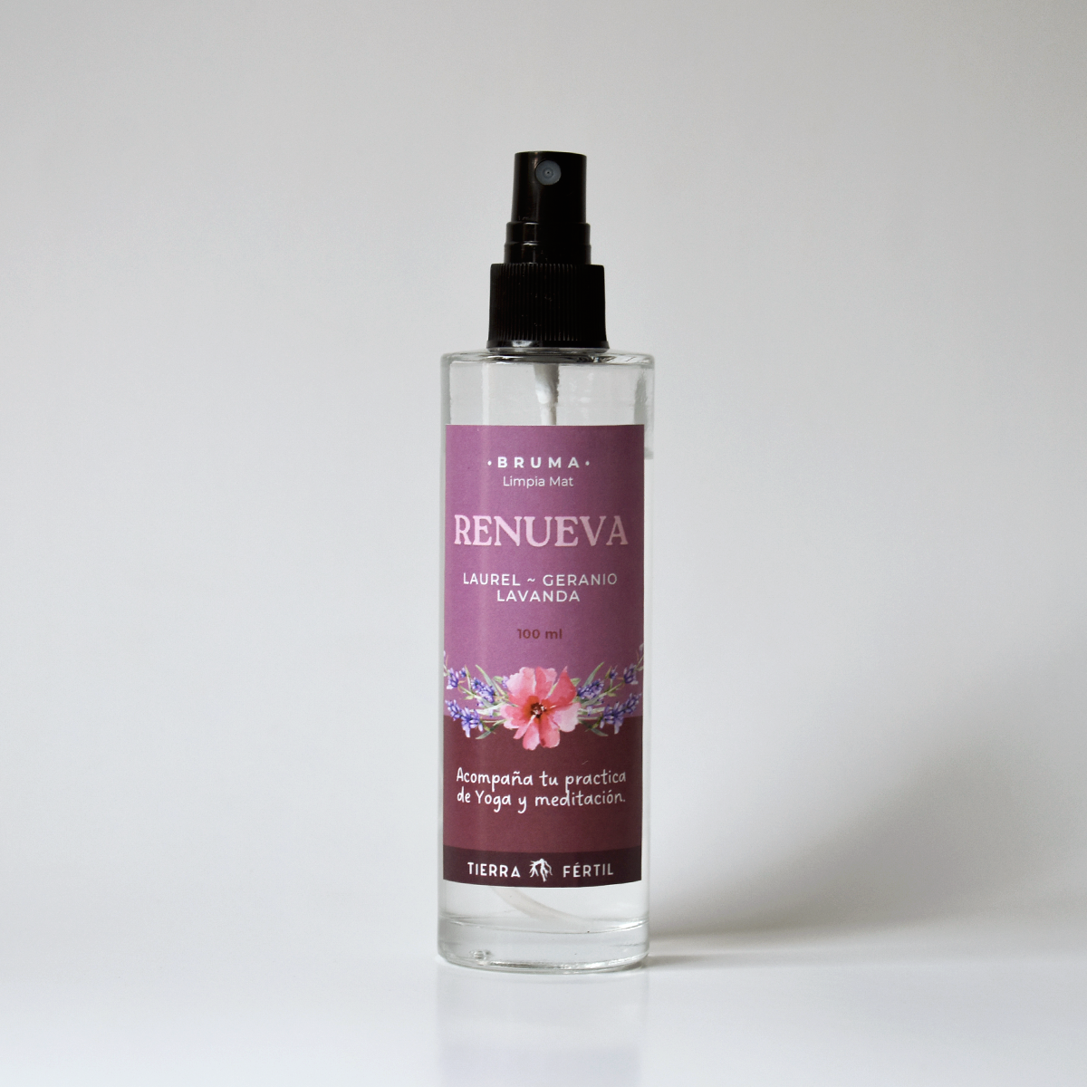 Bruma Renueva de aromaterapia para limpiar mat de yoga, purificar espacios y aportar frescura con lavanda, geranio y laurel