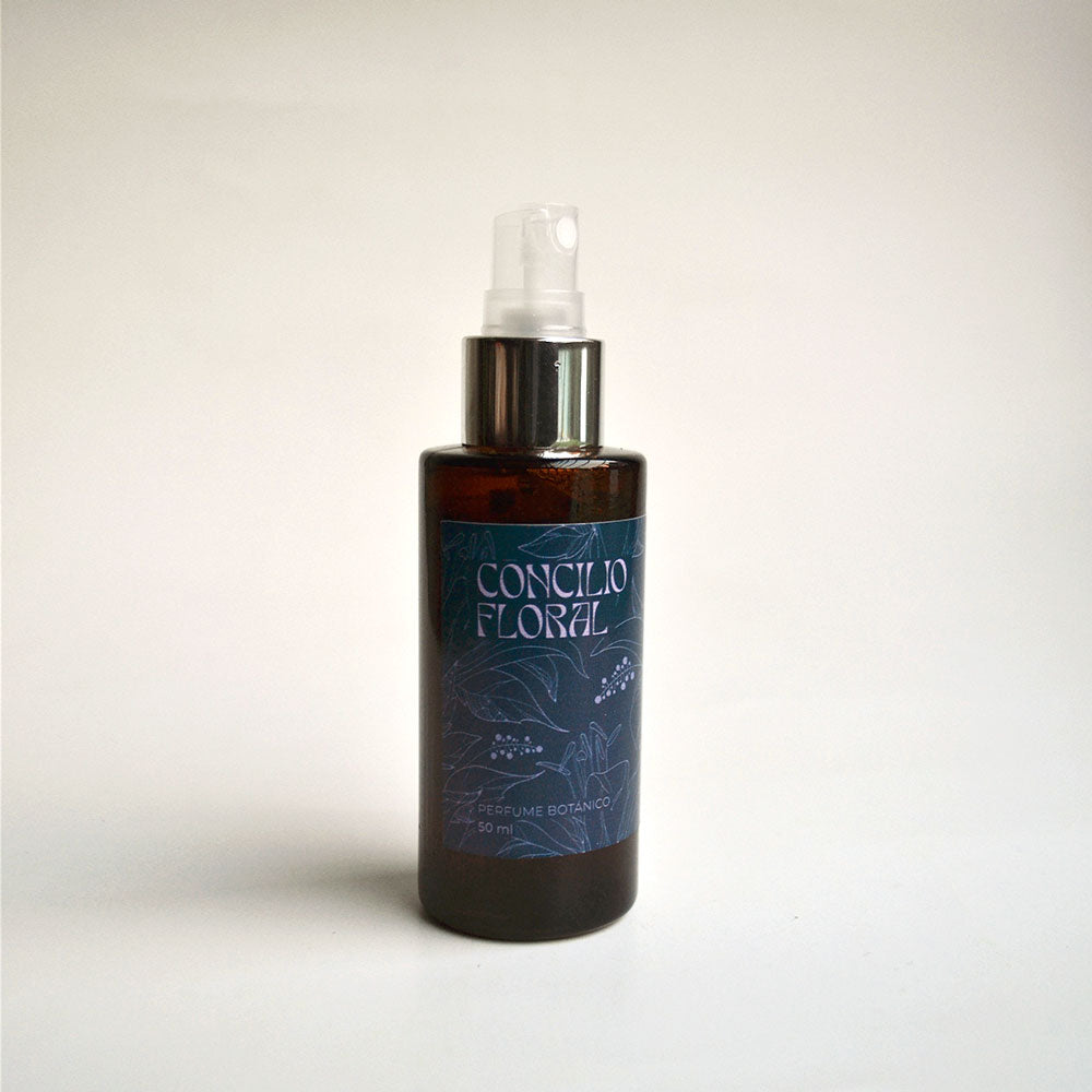 Perfume botánico Concilio Floral con incienso, lavanda y salvia, aroma floral herbal natural sin fragancias sintéticas