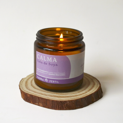 Vela de aromaterapia relajante de soya con lavanda, incienso y palo de ho para descanso y relajación profunda